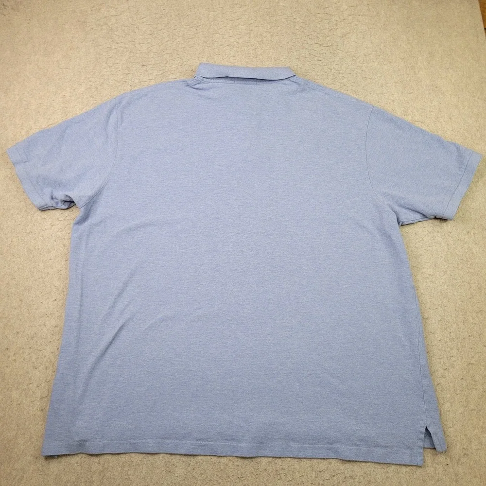 Polo Ralph Lauren Shirt Mens 3XB Big Blue Short Sleeve Polo Preppy 100% Cotton‎